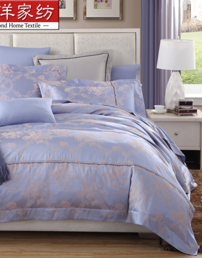 歐式大提花四件套全棉1.8m床上用品簡約雙人純棉被套床單 安卡洛斯 適用1.5m床 建議搭配200*230