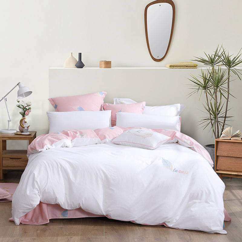 水星家紡簡色生活水洗棉四件套簡嫣冉被套床單枕套床上用品參數