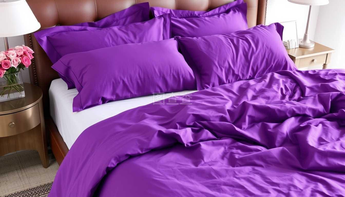 紫色床上用品