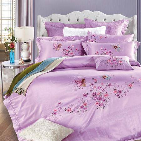 婚慶斜紋木天絲提加繡四件套及全棉提花簡約床上用品精選